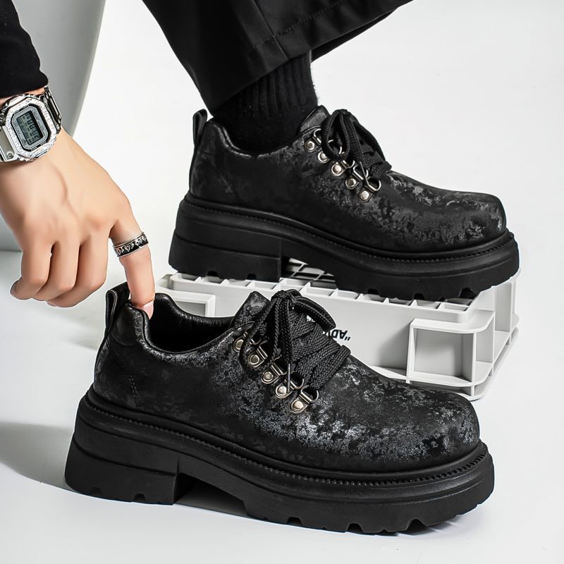 Men'S Shoes With Height Increase - Winter Men Retro British Style Casual