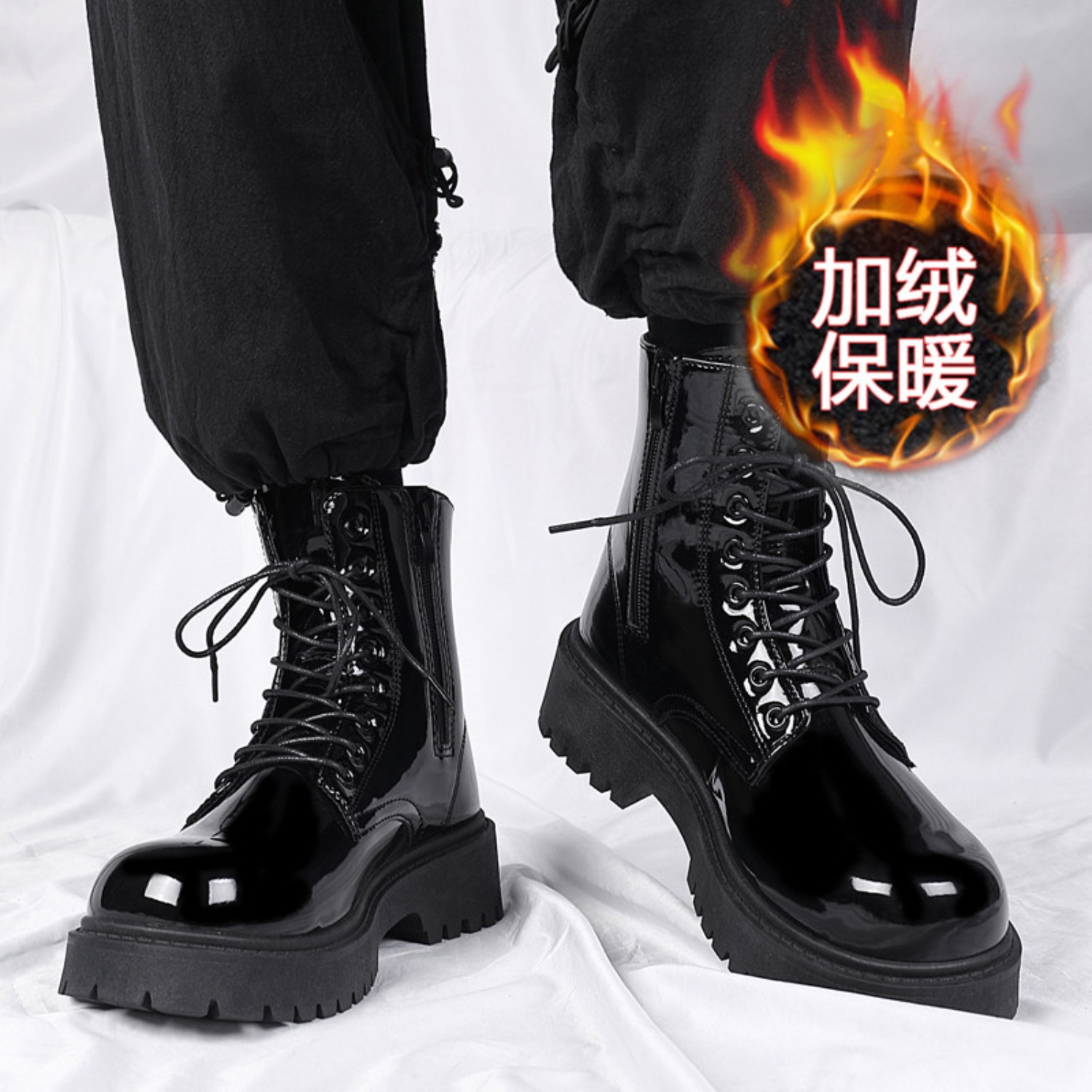 Men Shoes 2026 - Men's warm plush high-top boots winter