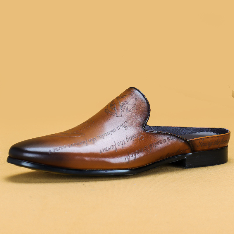 Men Shoes Louboutin - Italian Luxury Men's Slippers Genuine Leather