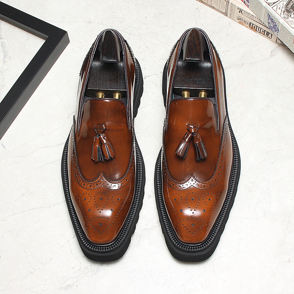 Men Shoes Eu To Us Size - Men's Casual Business Leather Shoes Mens