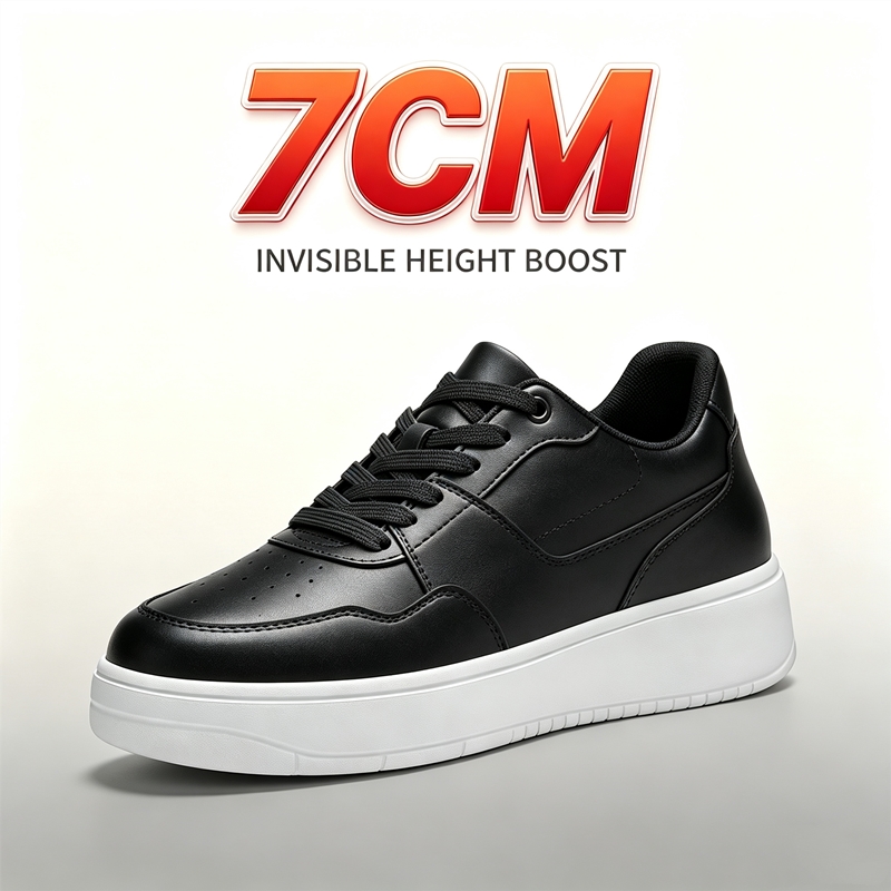 Men'S Shoes With Height Increase - 7CM Height Boost Invisible Increasing Sneakers