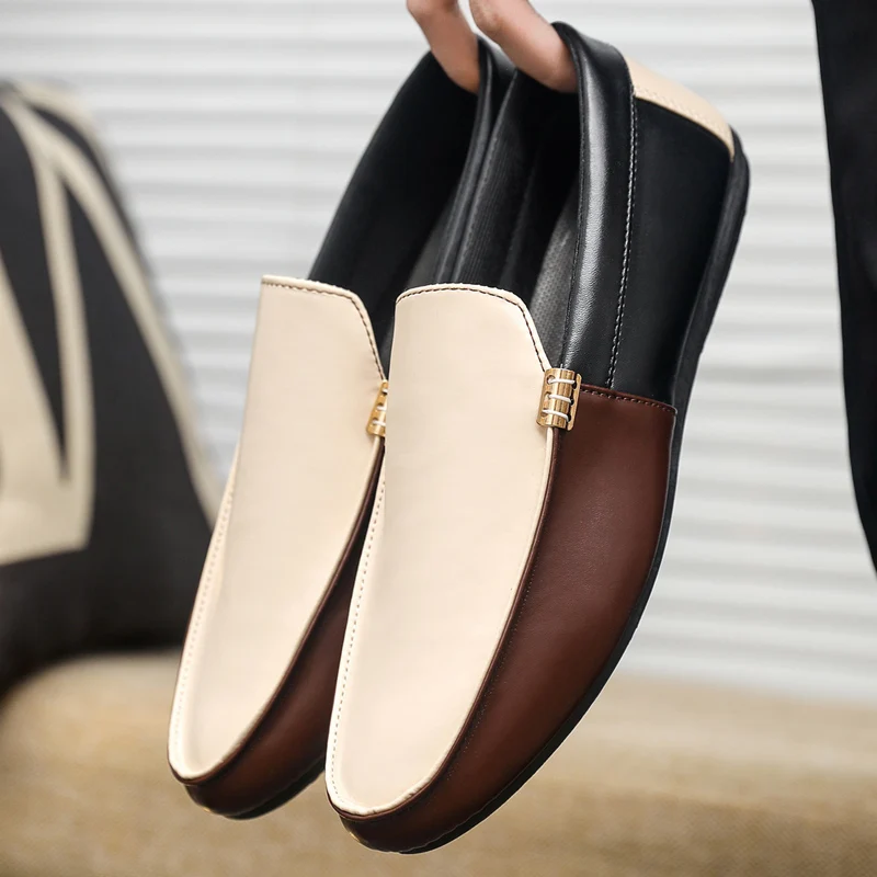 Men'S Shoes Hush Puppies - Fashion Leather Loafers For Men Flat