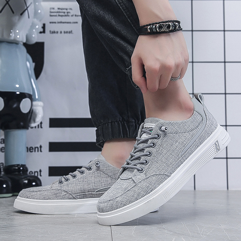 Men's Linen Canvas Casual Snea - Men Shoes Essentials ulasan dan harga