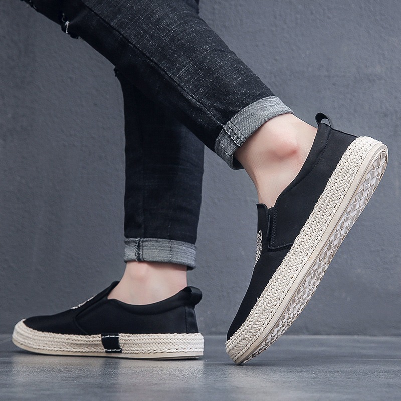 black Breathable shoes for man - Men Shoes Loafers ulasan dan harga