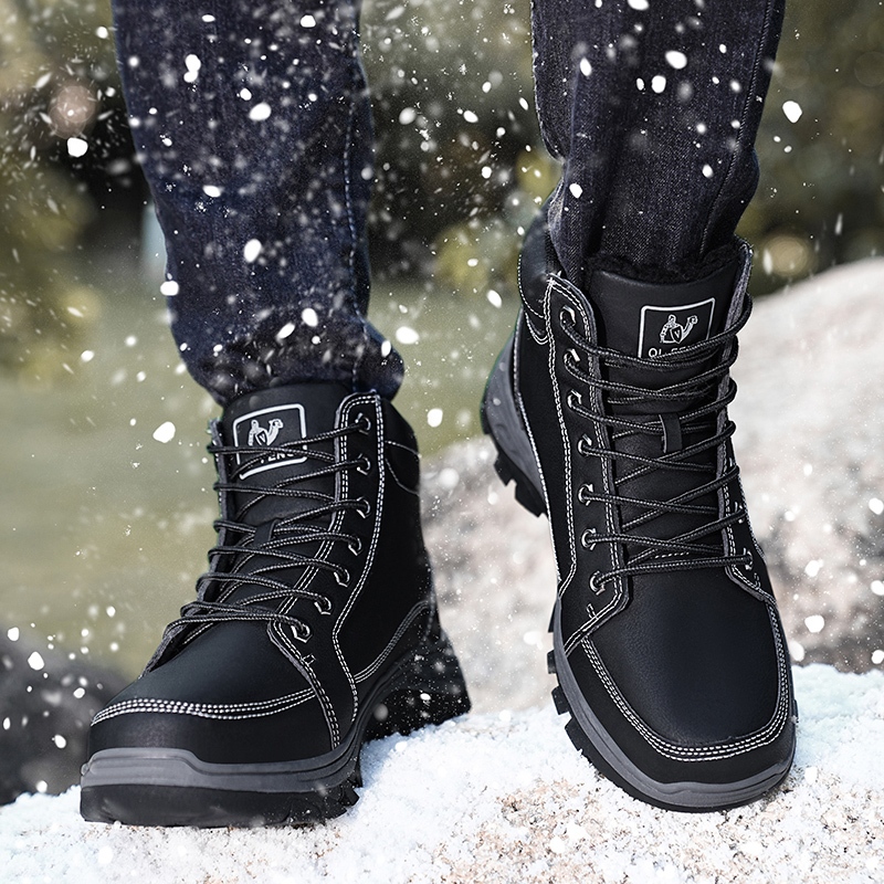 Men Boots Winter Outdoor Walki - Men'S Shoes Yellow And Black ulasan dan harga