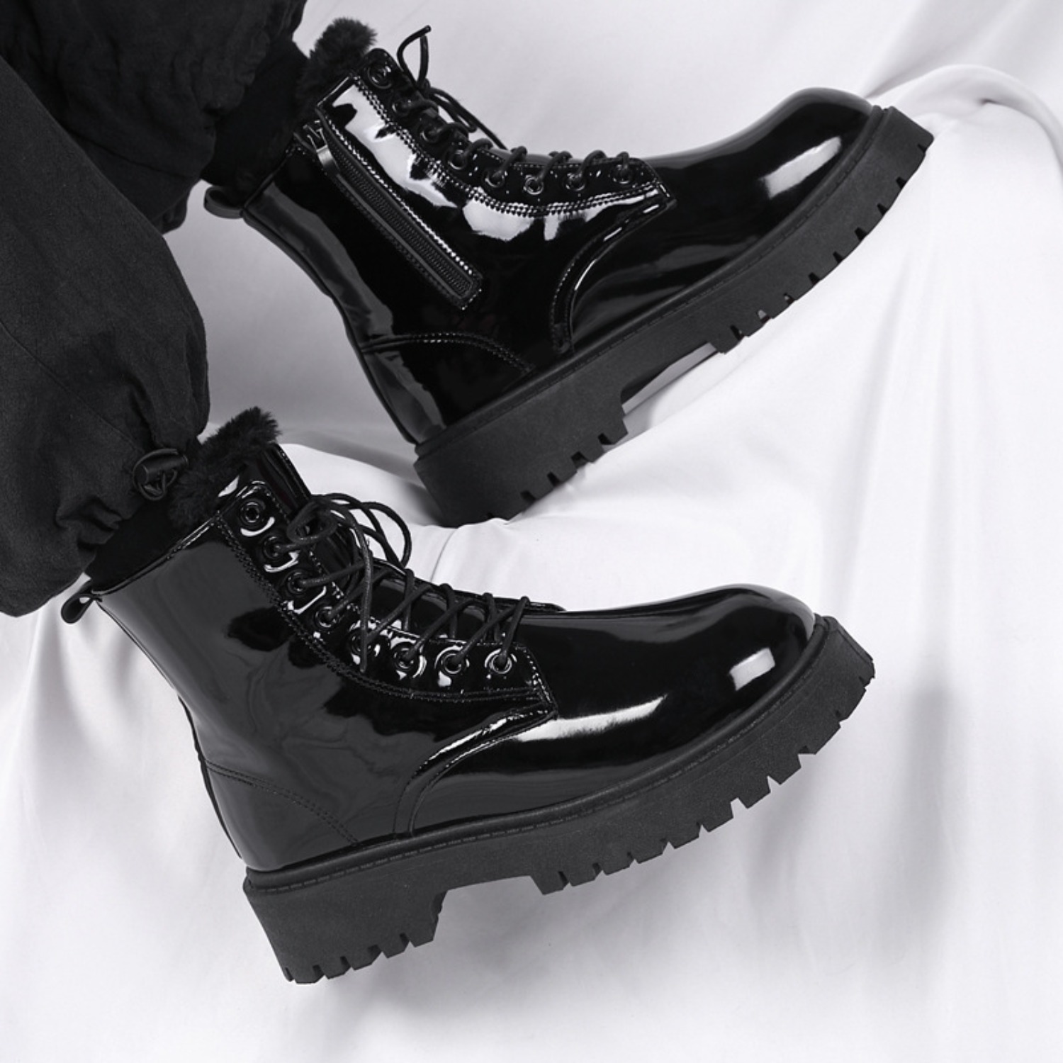 Men's warm plush high-top boot - Men Shoes 2026 ulasan dan harga