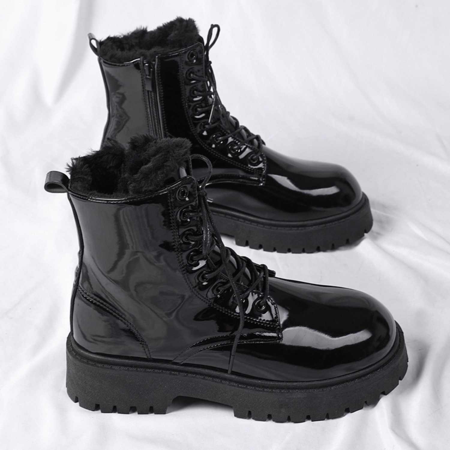 Men's warm plush high-top boot - Men Shoes 2026 ulasan dan harga