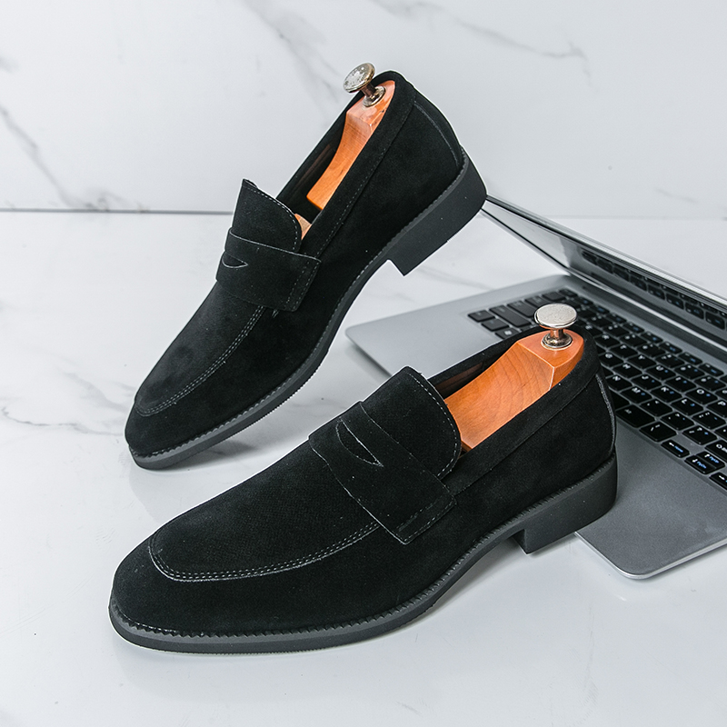 Men's New Leather Low Heel Loa - Men Shoes Loafers ulasan dan harga
