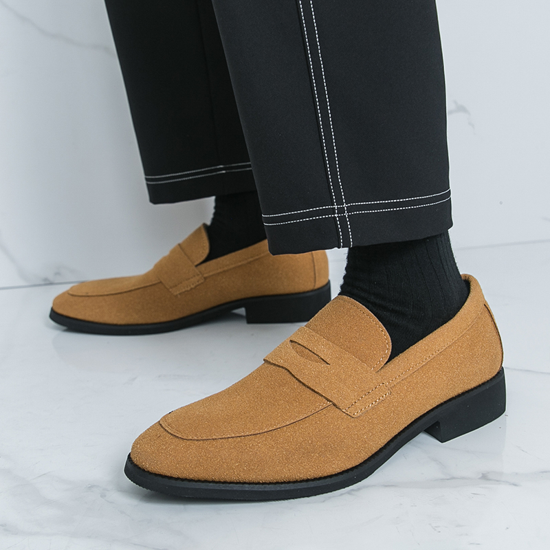 Men's New Leather Low Heel Loa - Men Shoes Loafers ulasan dan harga