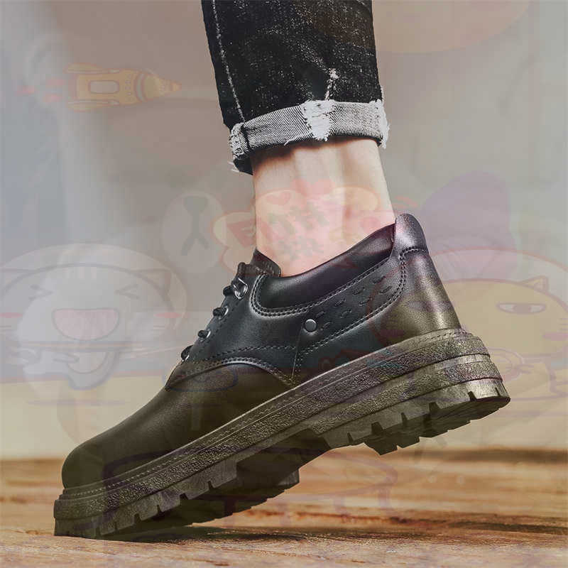 Dark Natural Leather Fashion T - Men Shoes Eu To Us Size ulasan dan harga