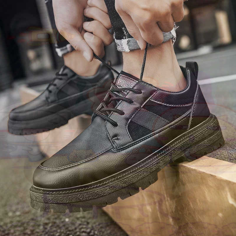 Dark Natural Leather Fashion T - Men Shoes Eu To Us Size ulasan dan harga