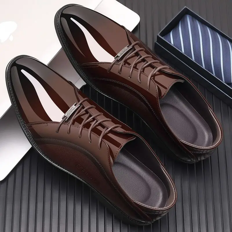 Bright Upper Black Social Shoe - Men Shoes Clearance ulasan dan harga