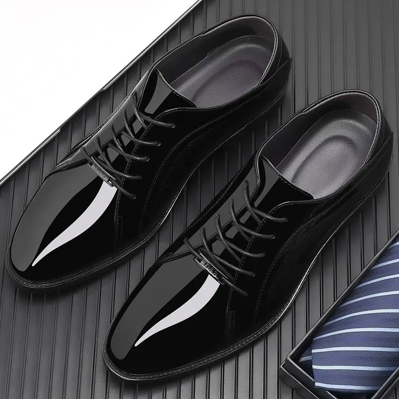 Bright Upper Black Social Shoe - Men Shoes Clearance ulasan dan harga