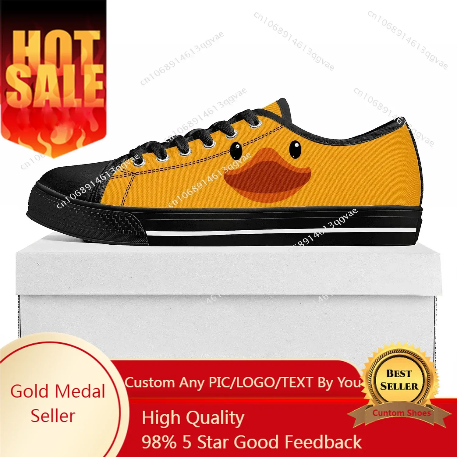 Yellow Duck Printed Low Top Hi - Men'S Shoes Yellow And Black ulasan dan harga