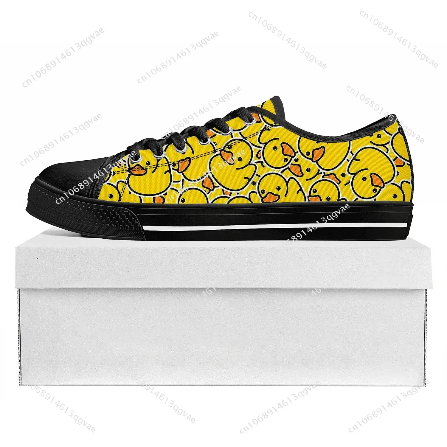 Yellow Duck Printed Low Top Hi - Men'S Shoes Yellow And Black ulasan dan harga