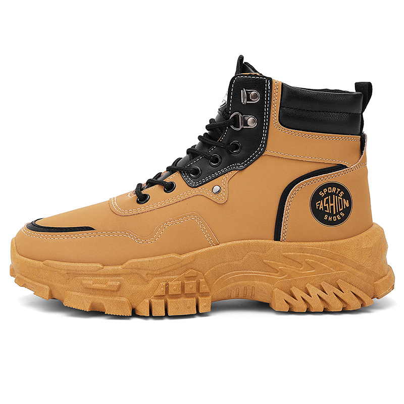 2025 New Men's Yellow Black Hi - Men'S Shoes Yellow And Black ulasan dan harga