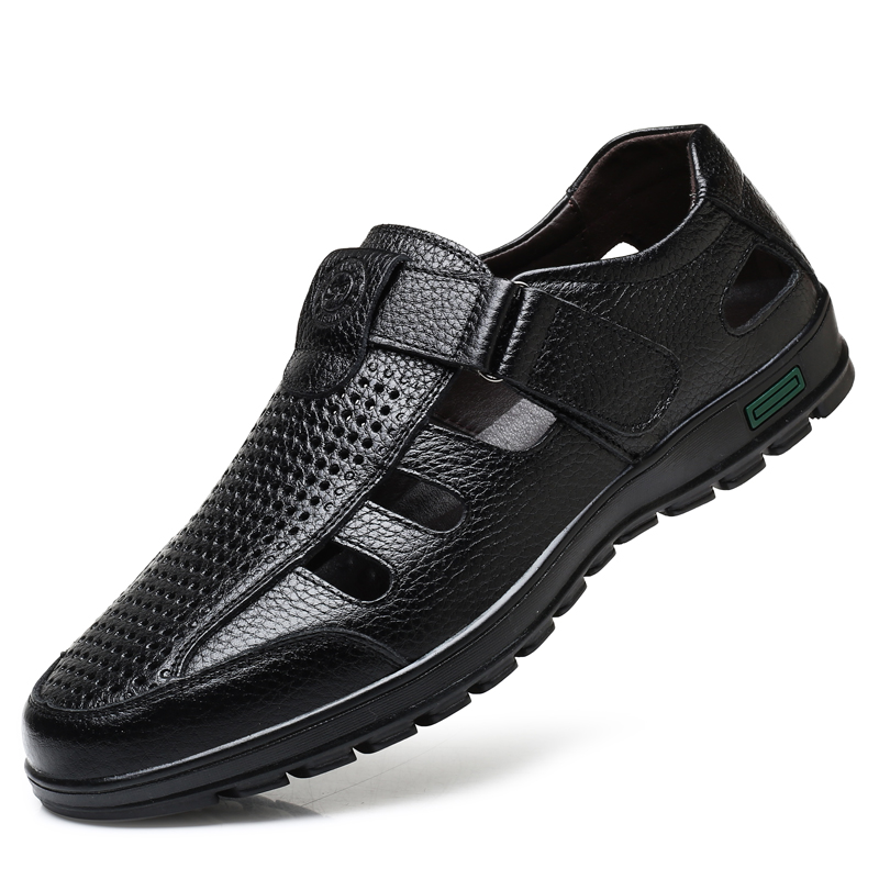 Men's Genuine Leather Sandals  - Men Shoes Eu To Us Size ulasan dan harga
