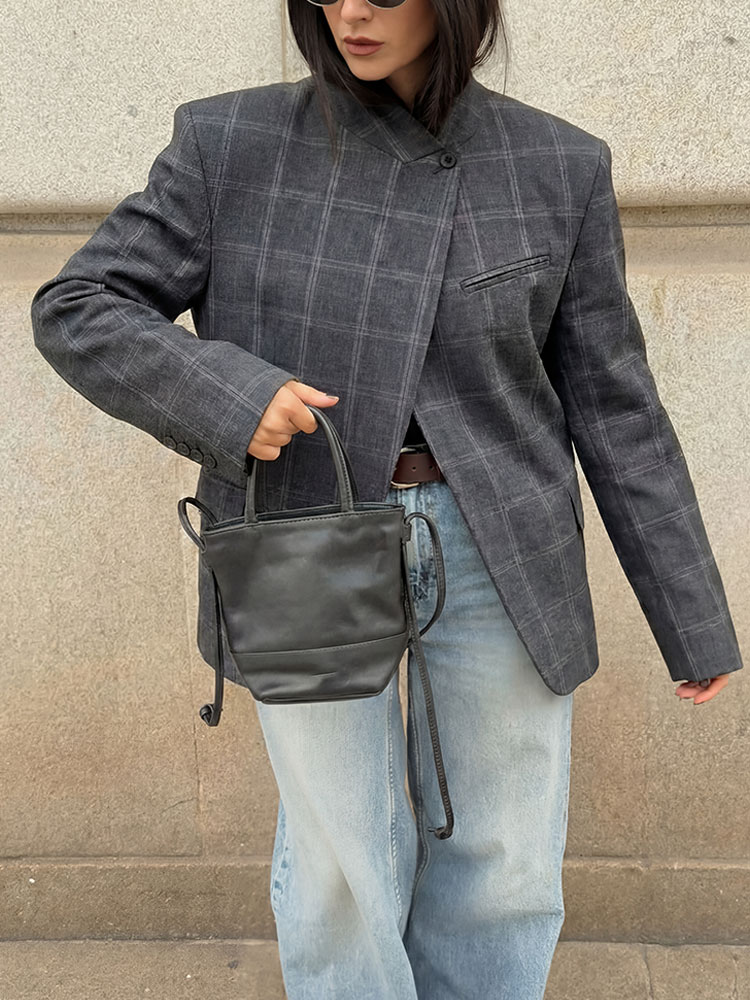 HH Women Fashion Plaid Blazer  - Men Shoes Jd ulasan dan harga