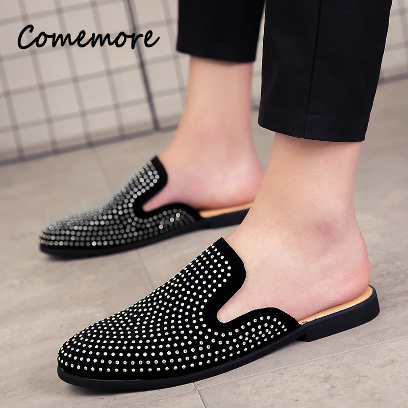 Luxury Glitter Rhinestone Leat - Men Shoes Louboutin ulasan dan harga