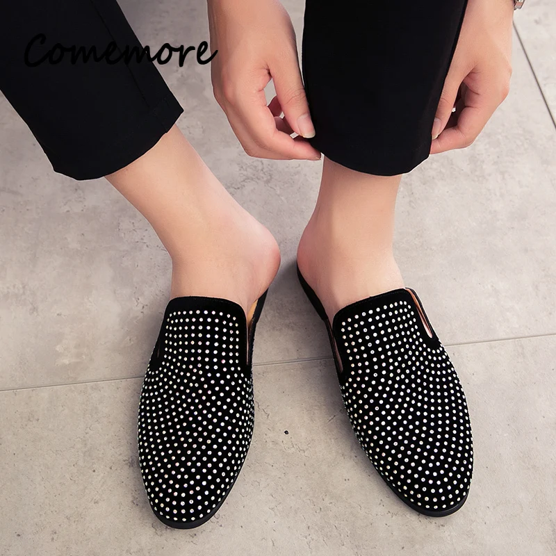 Luxury Glitter Rhinestone Leat - Men Shoes Louboutin ulasan dan harga