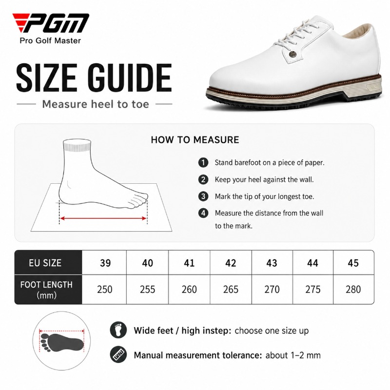 PGM Men's Cow Leather Golf Sho - Men Shoes Eu To Us Size ulasan dan harga