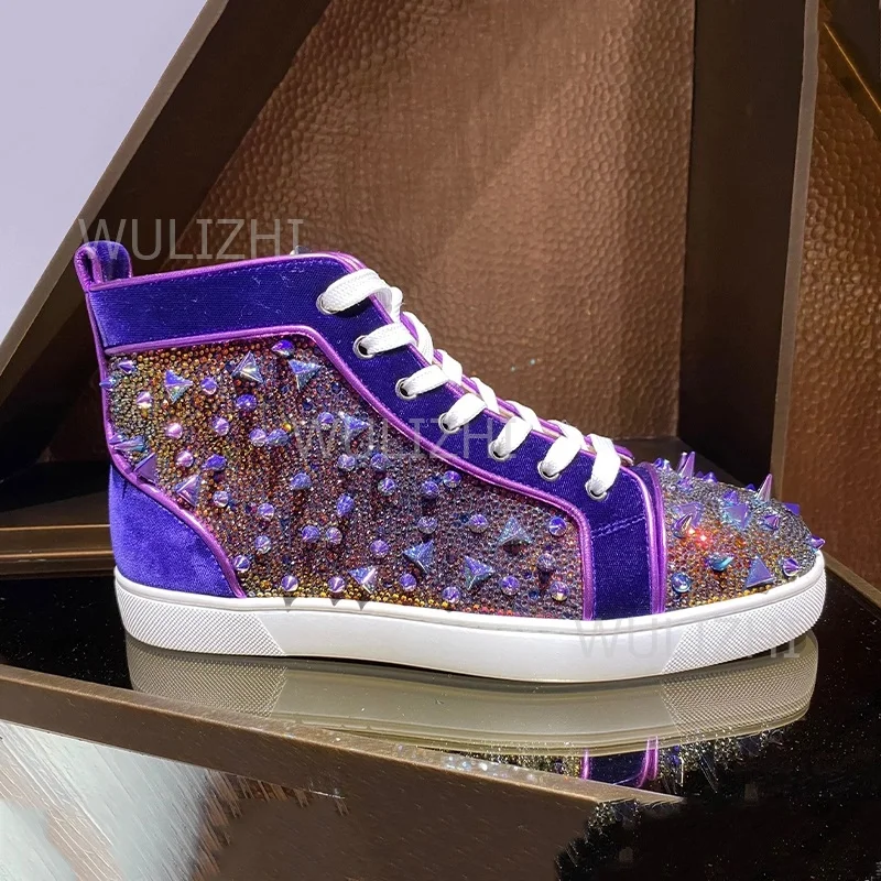 Dark Purple Crystal Rivet Men  - Men Shoes Red Tape ulasan dan harga