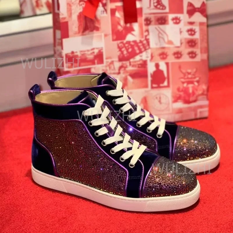 Dark Purple Crystal Rivet Men  - Men Shoes Red Tape ulasan dan harga