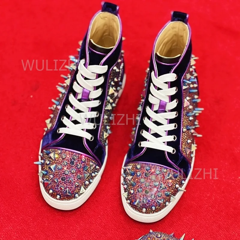 Dark Purple Crystal Rivet Men  - Men Shoes Red Tape ulasan dan harga