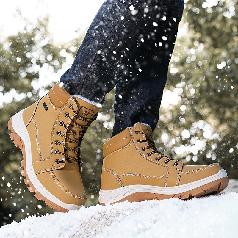 Men Boots All Season Outdoor W - Men'S Shoes Yellow And Black ulasan dan harga