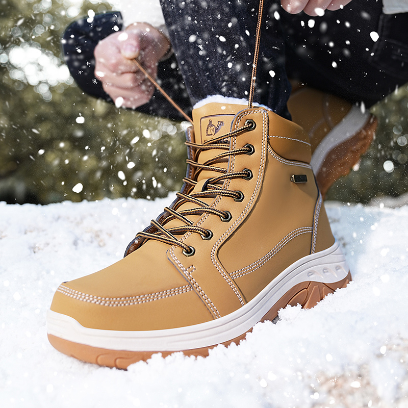 Men Boots All Season Outdoor W - Men'S Shoes Yellow And Black ulasan dan harga