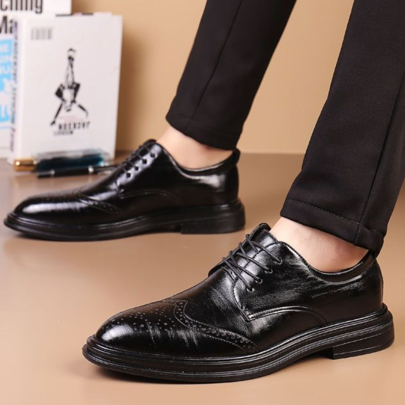 Solid Color Black Spring Autum - Men Shoes Clearance ulasan dan harga