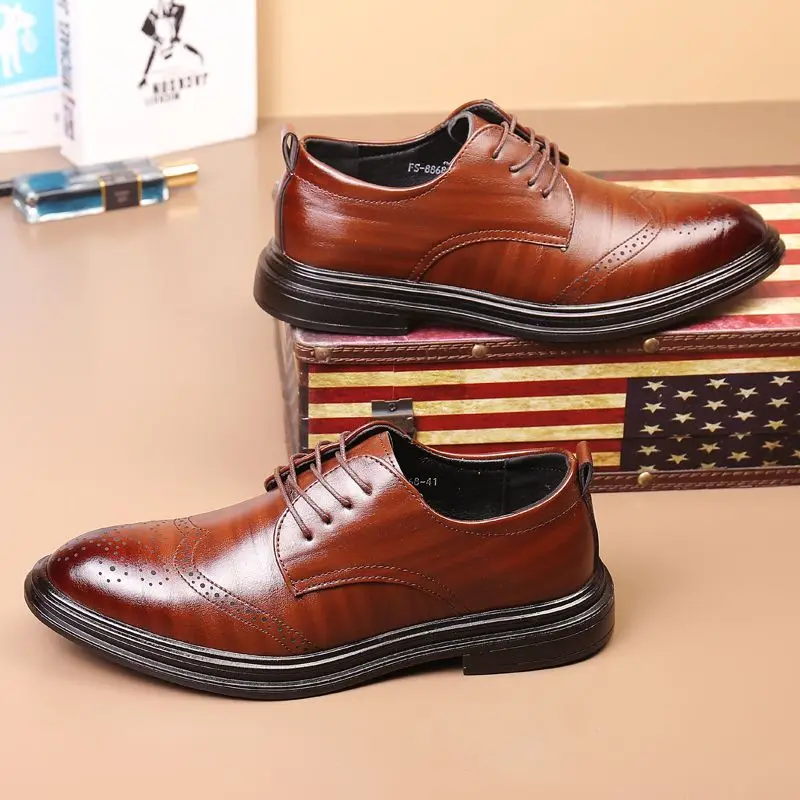 Solid Color Black Spring Autum - Men Shoes Clearance ulasan dan harga
