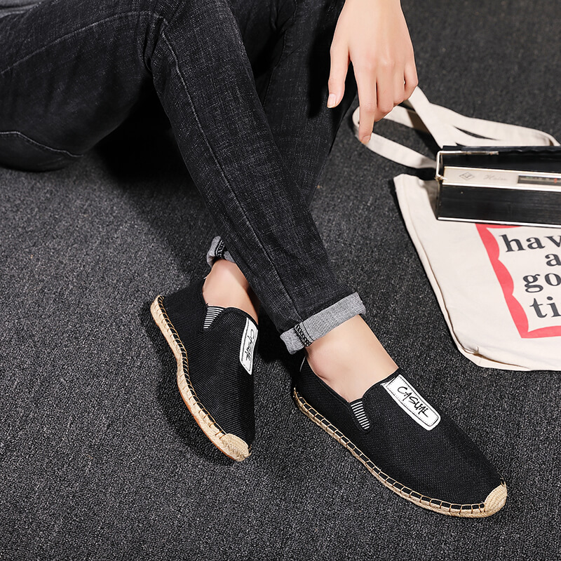 Linen Male Casual Shoes Loafer - Men Shoes Loafers ulasan dan harga