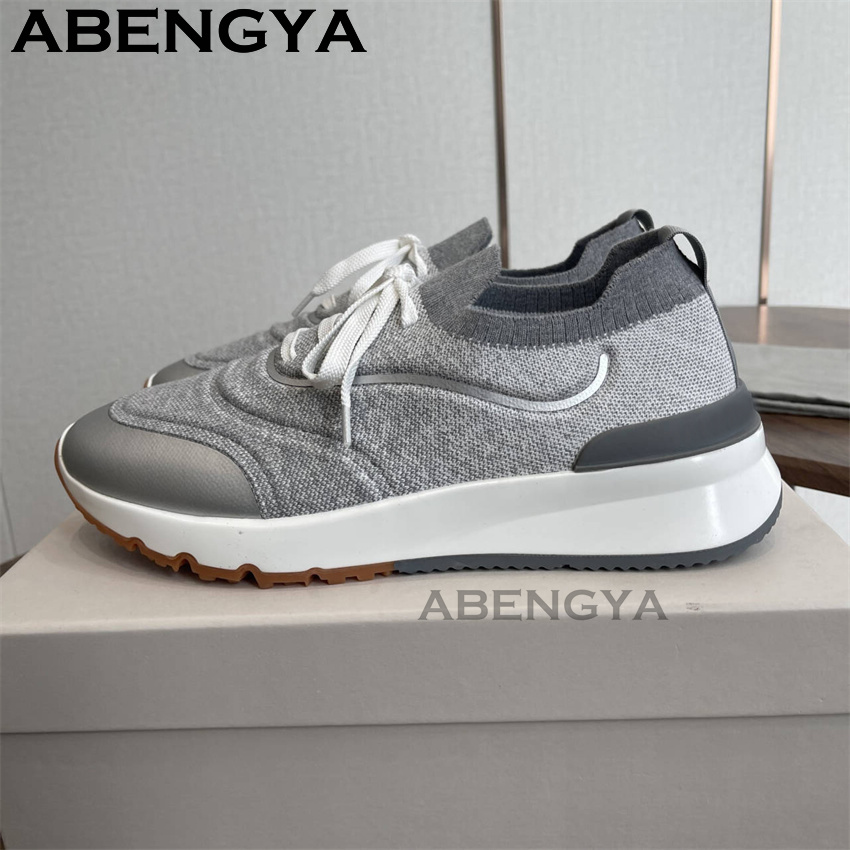 Men New Multicolour Knitted lo - Men Shoes Loafers ulasan dan harga